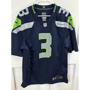 EUC Nike Russell Wilson Seattle Seahawks Navy On Field  Jersey  Medium